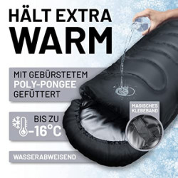 KARIVER Schlafsack 3-4 Jahreszeiten  360GSM / 2kg  wasserabweisend, waschmaschinenfester Deckenschlafsack für Outdoor & Indoo