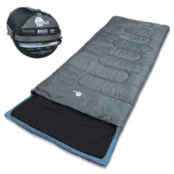 your GEAR Schlafsack Marin -7°C Deckenschlafsack 220x80 cm 3-4 Jahreszeiten Blau Grau leicht warm kleines Packmaß