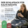 MONTARAY Mumienschlafsack bis -10°C INKL. KISSEN für 3-4 Jahreszeiten 300GSM - Outdoor Winter-Schlafsack & Sommer-Schlafsack 