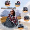 Poepore Schlafsack Outdoor Winter für Erwachsene Extra Breit 4 Jahreszeiten XXL Schlafsäcke Warmer Baumwolle Flanell Deckensc