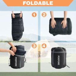 Poepore Schlafsack Outdoor Winter für Erwachsene Extra Breit 4 Jahreszeiten XXL Schlafsäcke Warmer Baumwolle Flanell Deckensc