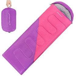 Clostnature Schlafsack Outdoor mit Erwachsene, Leichter Schlafsäcke für Camping, 3-4 Jahreszeiten Deckenschlafsäcke mit Klein
