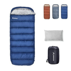 BISINNA XXL Schlafsack für große Erwachsene, 3-4 Jahreszeiten Schlafsack Winter Outdoor Warmer Deckenschlafsack, Plus Size Wi