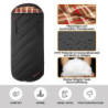 Kingcamp Flanellschlafsack 100 cm breit XXL, Warm Schlafsack mit Reißverschluss für Arme, 3-4 Jahreszeiten Schlafsäcke groß, 