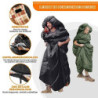 Kingcamp Flanellschlafsack 100 cm breit XXL, Warm Schlafsack mit Reißverschluss für Arme, 3-4 Jahreszeiten Schlafsäcke groß, 