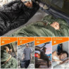Kingcamp Flanellschlafsack 100 cm breit XXL, Warm Schlafsack mit Reißverschluss für Arme, 3-4 Jahreszeiten Schlafsäcke groß, 