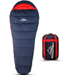 MOUNTREX® Schlafsack - Warm & Leicht  1500g  – 3-4 Jahreszeiten Outdoor Mumienschlafsack  -10°C / 0°C / 10°C  - Camping, Reis