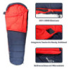 MOUNTREX® Schlafsack - Warm & Leicht  1500g  – 3-4 Jahreszeiten Outdoor Mumienschlafsack  -10°C / 0°C / 10°C  - Camping, Reis