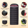 Poepore XXL Schlafsack Outdoor für Erwachsene 3–4 Jahreszeiten Baumwolle Flanellfutter Camping Schlafsäcke Winter Deckenschla
