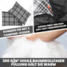 Flanellschlafsack für Erwachsene, 3–4 Jahreszeiten XL-Schlafsack, Schlafsack für 2 Personen, Outdoor-Sommerschlafsack  Grey/G