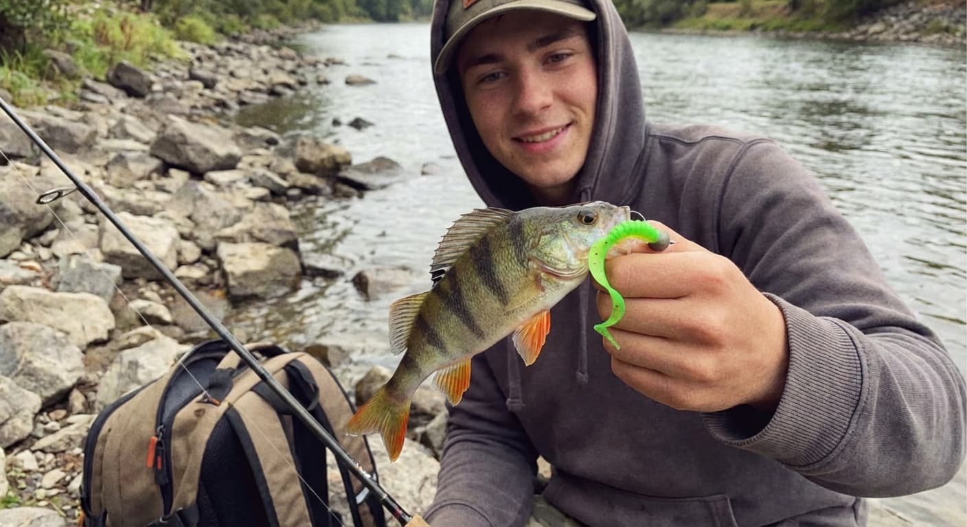 Verschiedene Twister in unterschiedlichen Farben und Größen für Barsche