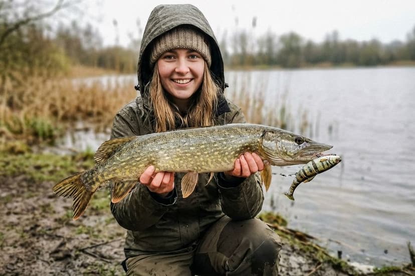 Mehrteiliger Swimbait-Köder mit realistischer Fischschuppen-Optik für Hechtangeln