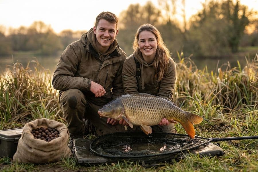 Spiegelkarpfen gefangen mit Pop-Up Boilie D-Rig