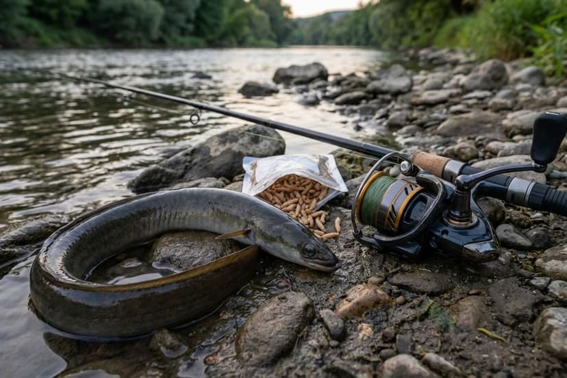 Madenbündel für Aalangeln – richtig angeködert