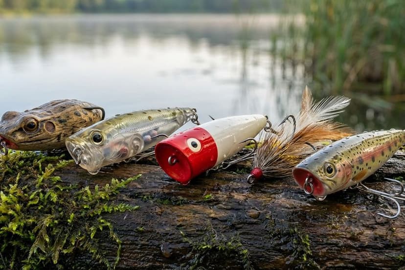 Verschiedene Popper Oberflächenköder für Raubfischangeln