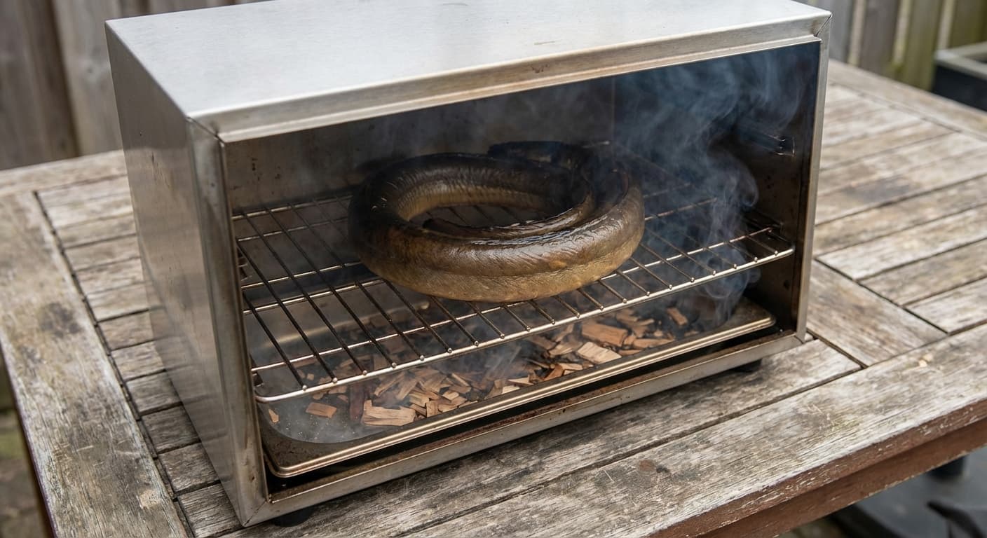 Aal räuchern im Tischräucherofen