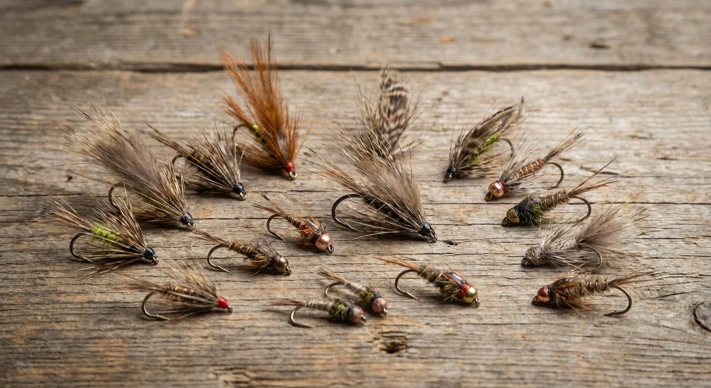Äsche mit Köderauswahl - Nymphen und Fliegen für erfolgreiches Äschenangeln