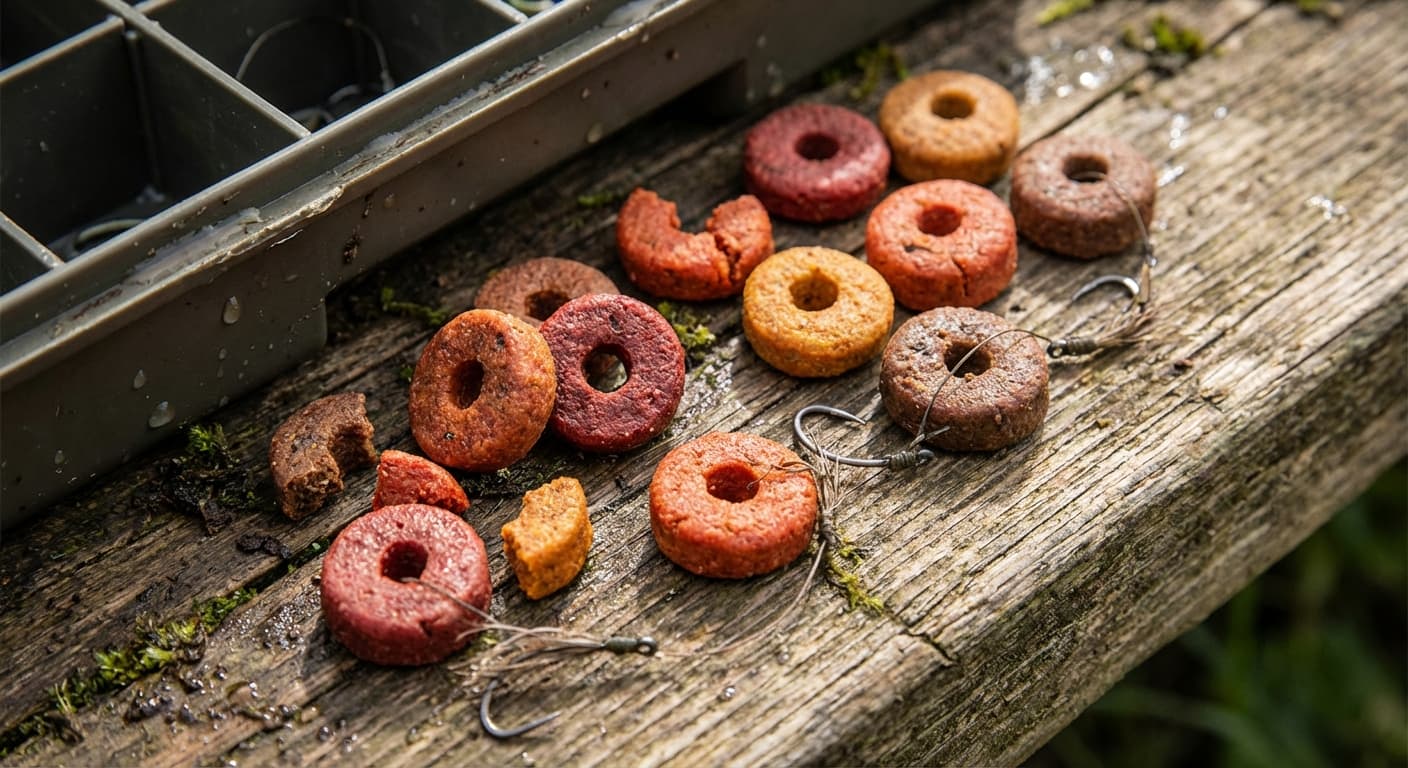 Frolic Hundefutter als erfolgreicher Karpfenköder am Haar montiert