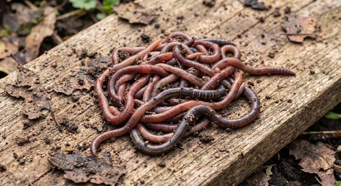 Wurmbündel mit Tauwurm und Dendrobena für kapitale Aale